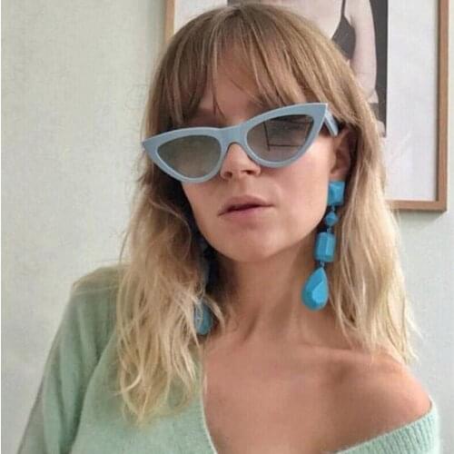 Cute Sexy Retro Cat Eye Sunglasses Women Small Black Transparent Pink 2020 Triangle Vintage Cheap Sun Glasses Red Female Uv400