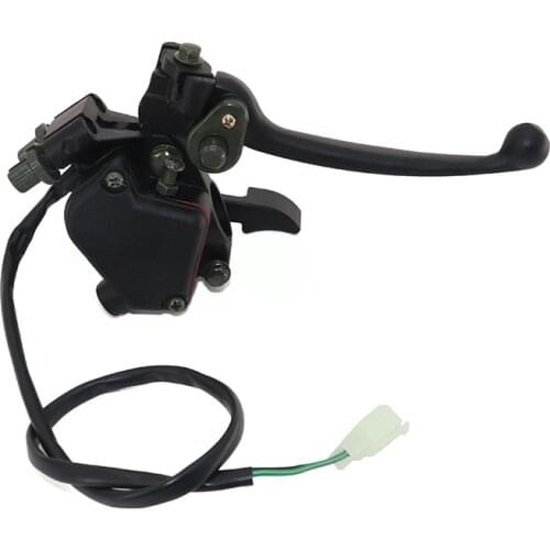 Mini Moto Quad Bike ATV Double Thumb Throttle Twin Handle Brake Lever Front Hand Brake Accelerator Assembly Black
