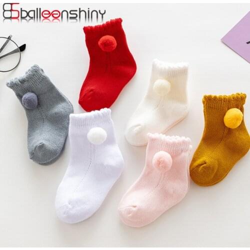 Balleenshiny Baby Socks Cartoon Candy Color Kids Socks Comed Cotton Newborn Elastic Socks Non-slip Floor Socks Baby Accessories