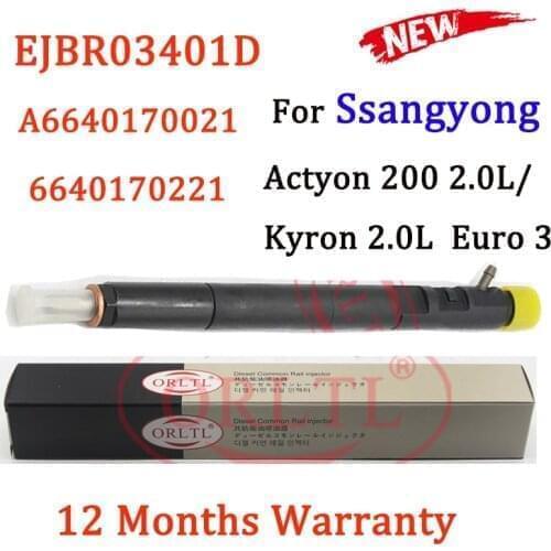 ORLTL 3401D NEW fuel injector A6640170021 EJBR03401D Fuel Injector EJBR 03401D For SSANGYONG Actyon 200 2.0L Kyron 2.0L