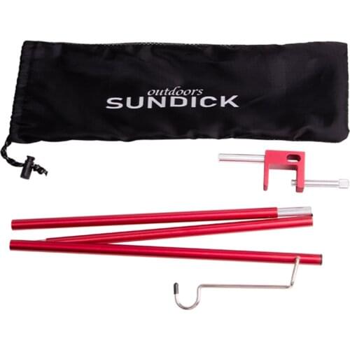 Outdoor Portable Folding Lamp Pole Aluminum Alloy Hiking Camping Ultralight Tent Lantern Fixing Stand Light Holder