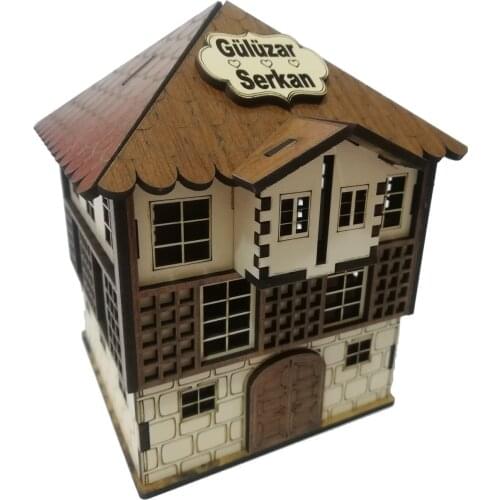 Personalized Decorative Wood Date Home Piggy Bank