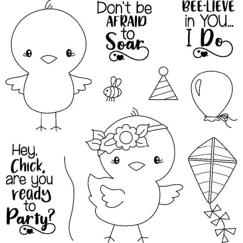 Lovely Chick Transparent Clear Silicone Stamp/Seal for DIY scrapbooking/photo album Decorative clear stamp M1024