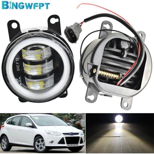 BINGWFPT For Focus 3 RS ST Estate Sedan 2003-2014 Daytime Running Light Aluminium LED 12V H11 Fog Lights Fog Lamp Assembly