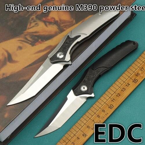 M390 powder steel folding knife outdoor hunting camping pocket knife high hardness sharp folding knife EDC tool tactical saber