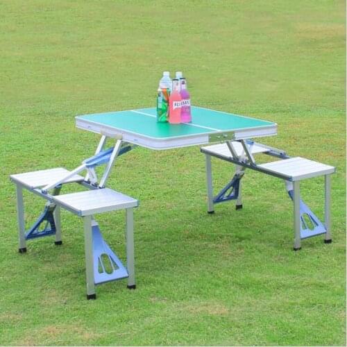 Outdoor folding table and chair aluminum alloy piece stall propaganda travel picnic barbecue carrying convenient set WF606941
