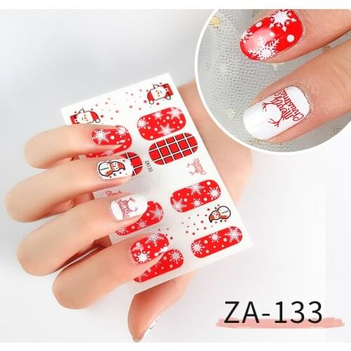 Nail patch Waterproof nail stick False nail sticker Sundae snowflake Snowman Nail Sticker European and American 2021 new style