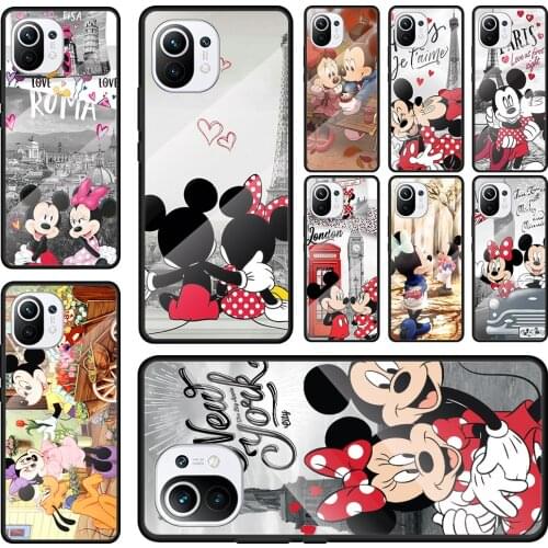 Mickey Minne Have Fun Tempered Glass Cover For Xiaomi Mi 11 Ultra 11i 10T Note 10 CC9 CC9E 9T Lite Pro Phone Case Coque