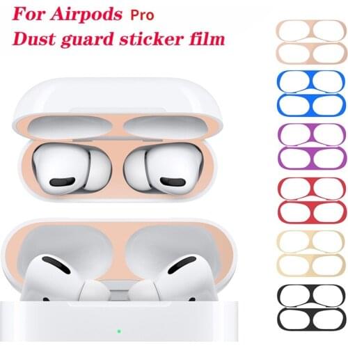 Dust Guard for Apple AirPods Pro Headset Anti-Scratches Metal Film Cover Sticker Protector for Airpods 3 Charging Case