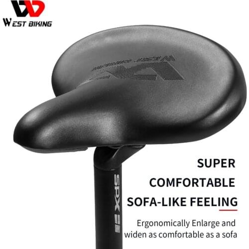 WEST BIKING MTB Road Bike Saddle Breathable Shockproof Cycling Seat Super Comfortable Bicycle Saddle Ergonomic Widen Cushion Pad
