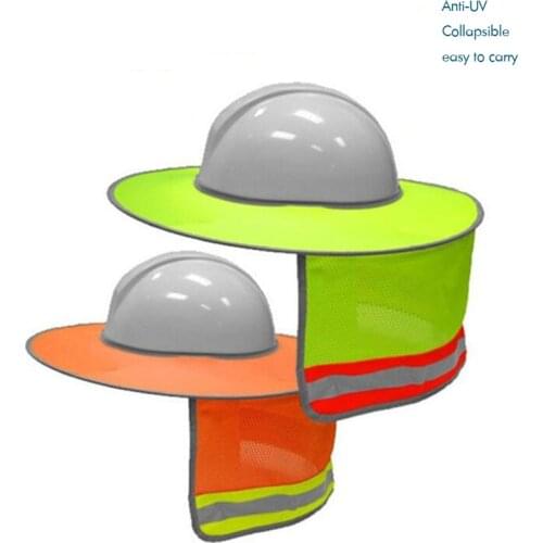 Hard Hat Neck Sun Shield for protection, Full Brim Mesh Neck Sun Shade Protector Fits Safety Helmets for Construction