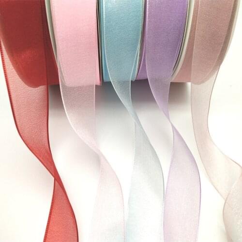 10yards/lot) 25mm/38mm Pearl Snow Organza Ribbon for Hairbow DIY Supplies Bouquet Packing Lace Ribbons