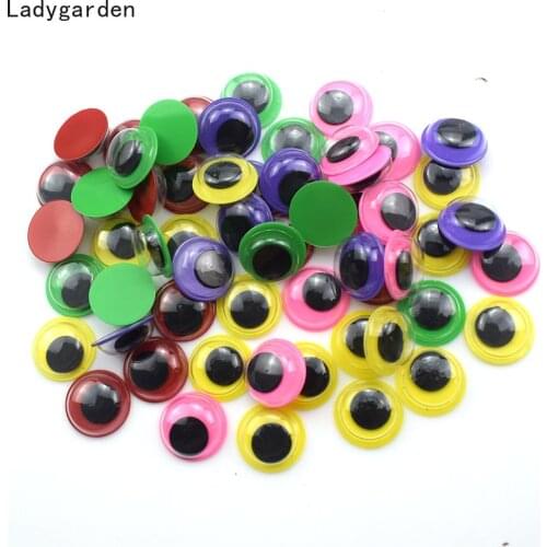 200PCS Colorful Black Eyes Stickers for Doll Plush Stuffed Cup Car Painting DIY Accessories DIY Assembling Eyes for Toys