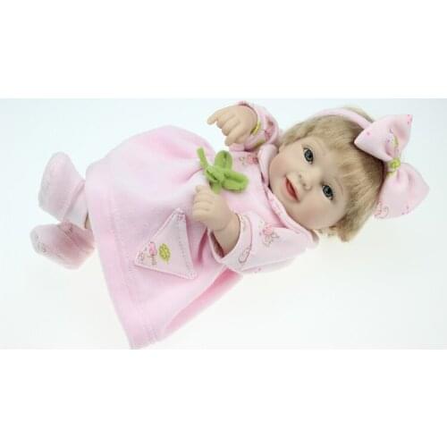 28 cm Free freight 11 inch Vinyl Toddler Dolls With Happy Smile Bebe Reborn Gift for Girls Hot Welcome Early Enducational Dolls