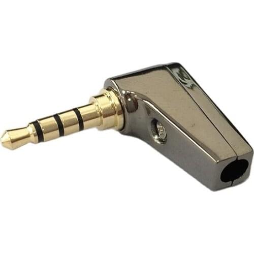 3.5mm Stereo welding connector L type right angle headset plug solder terminal