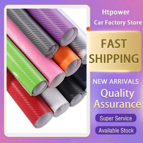3D Carbon Fiber Vinyl Car Wrap 30cmx127cm Sheet Roll Film Car Stickers and Decal Motorcycle Auto Styling Accessories Automobiles