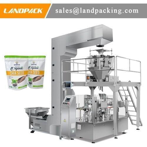 Plant Seed Automatic Granule Rotary Packing Machine Zipper Packing Sealing