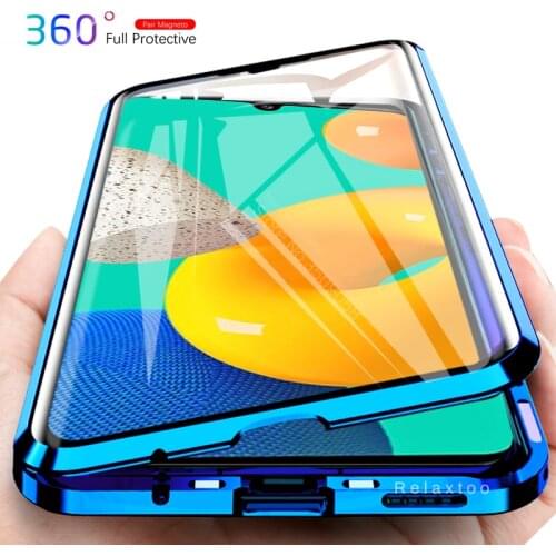 Samung M32 Case 360 Dreege Metal Bumper Magnetic Flip Case For Samsung Galaxy M32 M 32 32M 2021 SM-M325F/DSN 6.4inch Coque Funda