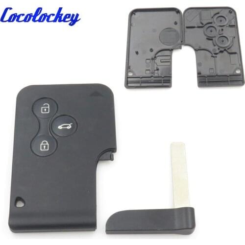 Cocolockey Replacement Key Card Shell Cover for Renault Megane Scenic 3 Button Case Key Card