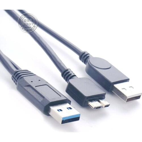 USB3.0 Data cable a public to micro public one point two auxiliary power supply mobile hard disk 3 head to strengthen