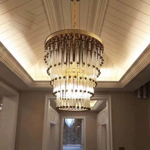 KTV postmodern fashion European crystal style large crystal chandelier hotel villa club engineering light custom led fixture led