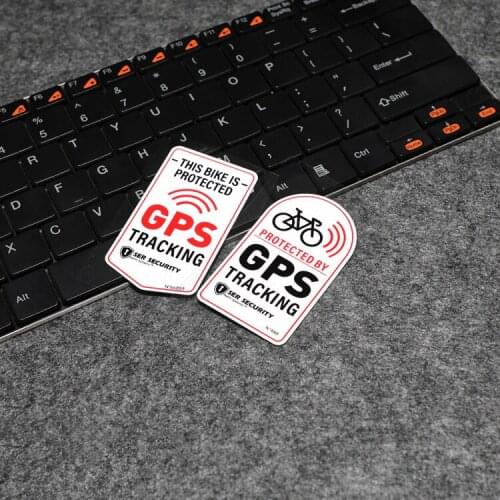 LuLuSticker #049 4x7cm Bike GPS TRACKING Reflective Sticker MTB Anti-theft Waterproof SER SECURITY Warning Mark Warning Stickers
