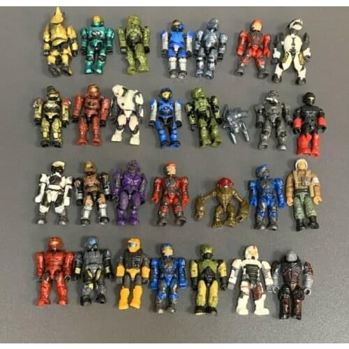 Mega Construx Bloks Halo UNSC Star Trek Gold Elite Master Cheif Spartan Marine Commander Warrior Military Army Figures