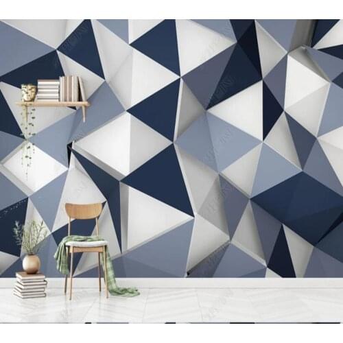 Custom papel parede minimalist creative geometric rhombus for living room bedroom sofa background wall decoration wallpaper