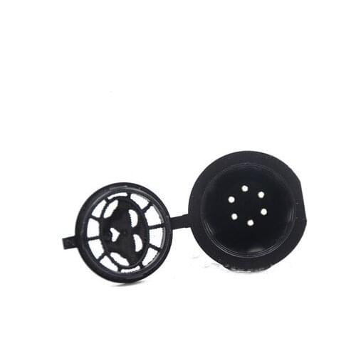 6PCS Reusable Nespresso Coffee Capsules Cup With Spoon Brush Black Refillable Coffee Capsule Refilling Filter Coffeeware Gift