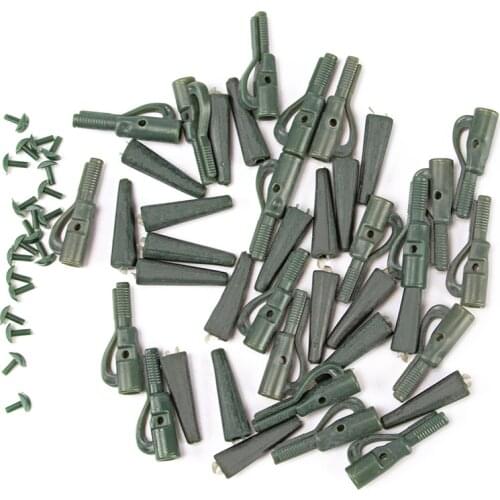 50Sets Mini Lead Clips & Tail Rubbers Cone Carp Fishing Tackle Kit Accessories for Carp Fishing Rig Equipment Tackle