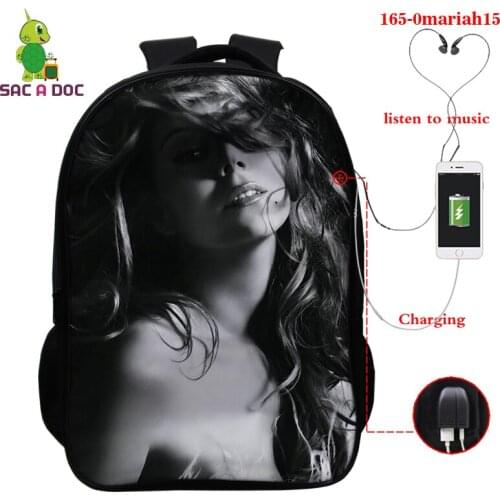 New Mariah Carey 3d Print Backpack Teens Boys Girls Fashion Bag Surprise Gift School Bags Mariah Carey Students School Backpack
