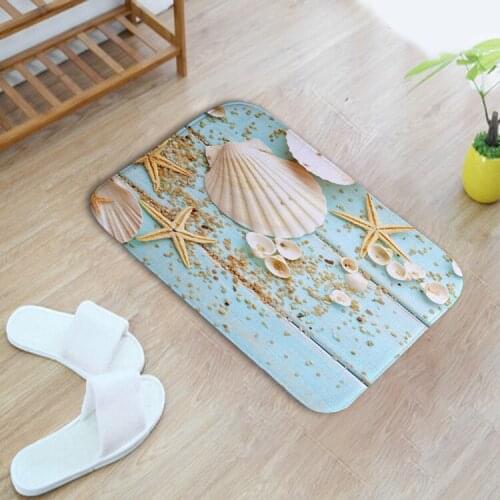 Simple Sea door mat Printed Hallway Entrance Outdoor Floor Mats Rooms Rug Kitchen Bath Carpets Outdoor capacho Home free ship