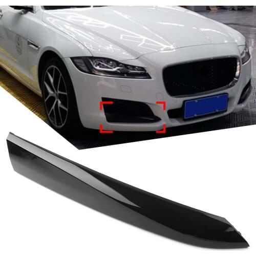 Gloss Black Car Front Bumper Grille Right Side Insert Cover Trim Decoration For Jaguar XF 2016 2017 2018 2019 2020 ABS Plastic