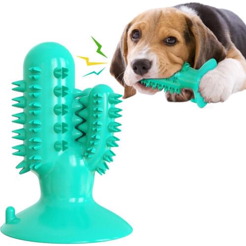 Rubber Dog Chew Toys Dog Toothbrush Teeth Cleaning Puppy Toys For Pet Training Brushing Stick For Medium & Large Breeds