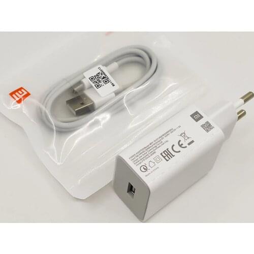 Xiaomi Mi 9 SE Fast Charger QC3.0 18W Quick Charge Adapter USB Type C Cable For Mi 9 8 se 6 9T A1 A2 Redmi Note 7 8 K20 k30 Pro