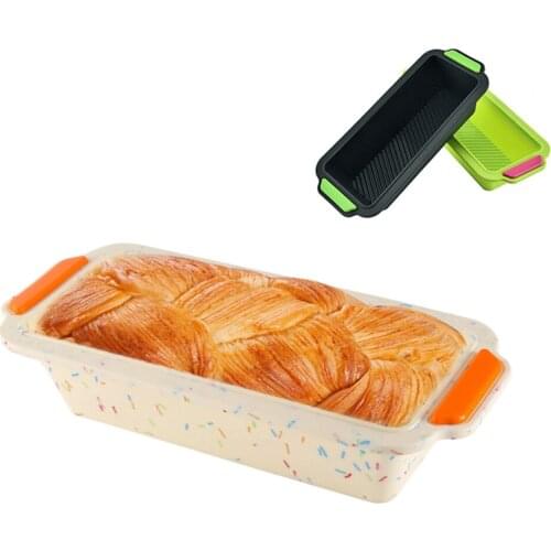 Silicone Cake Mold Rectangle Pan Bakeware Moulds Non-stick Mold Styles For Baking French-Bread Breadstick Bread Toast Candy Mold