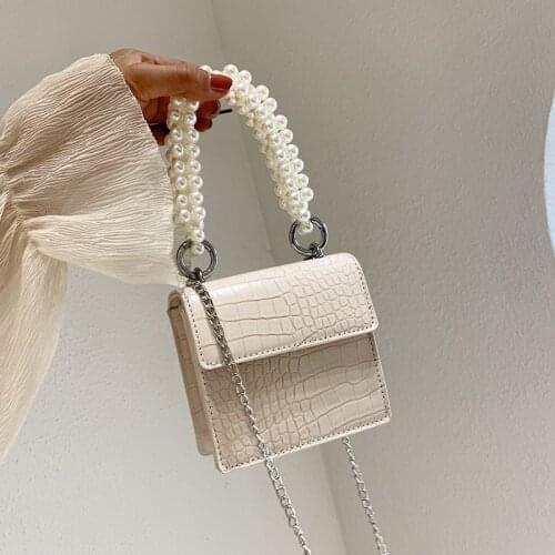 Shoulde Bag Stone Pattern PU 2021 Leather Mini Crossbody Bags for Women Summer with Sweet Pear Handle Lady Shoulder Handbags