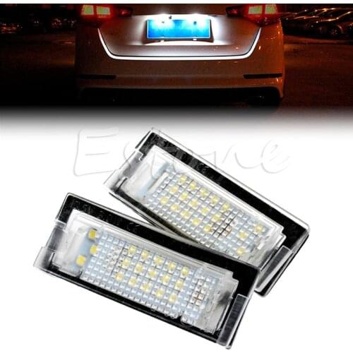 Licence plate 1Pair Error Free LED Number License Plate Lamp For BMW E39 5D 5 Door Wagon Touring