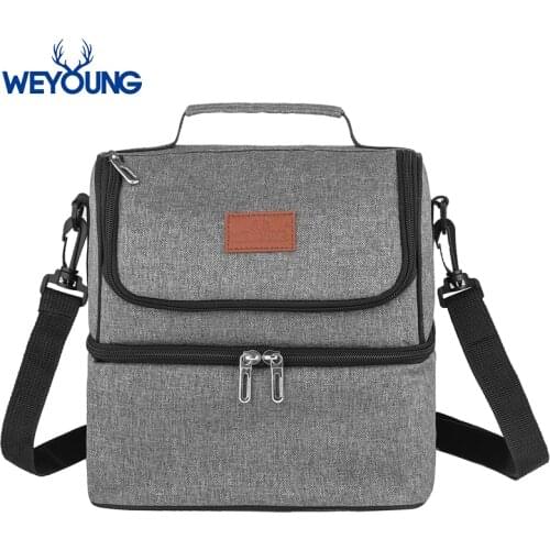 New Double layer 9L Insulated Thermal Cooler Lunch box bag for work Picnic bag Bolsa termica loncheras para mujer for student