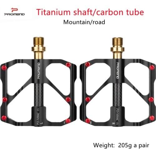 Titanium Bicycle Pedal Titanium Shaft Carbon Tube Bicycle Pedal 86T Mountain Bike 3 Palin Pedal Road Bike Riding Pedal