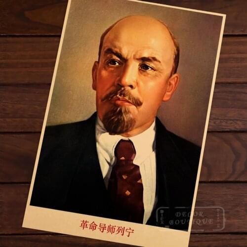 Vladimir Ilyich Lenin Oil Painting Classic Poster propaganda Canvas Painting Wall Posters Bar Home Decor Gift