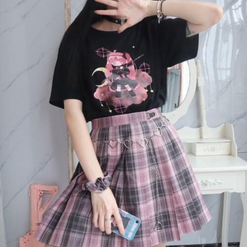 Summer Gothic clothing y2k Sexy Female Loose Women Tshirt Punk Dark Grunge Streetwear Ladies Top Gothic Tshirts Harajuku Clothes