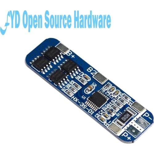 1pcs 3S 10A 11.1V 12.6V Li-ion Lithium Battery Charger PCB BMS Protection Board with automatic recovery Size: 50*16*1.0mm