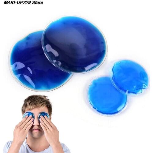 1Pc 7cm Round Shape Reusable Ice Cold Hot Gel Pack Therapy Microwaveable Heat Pain Relief For Cold & Hot Therapy Bags