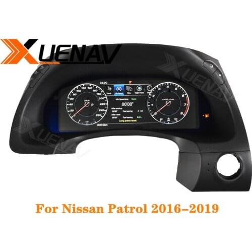 Car video Multimedia player For Nissan Patrol 2016-2019 Car LCD Meter instrument dashboard screen Car GPS Navigation For Nissan