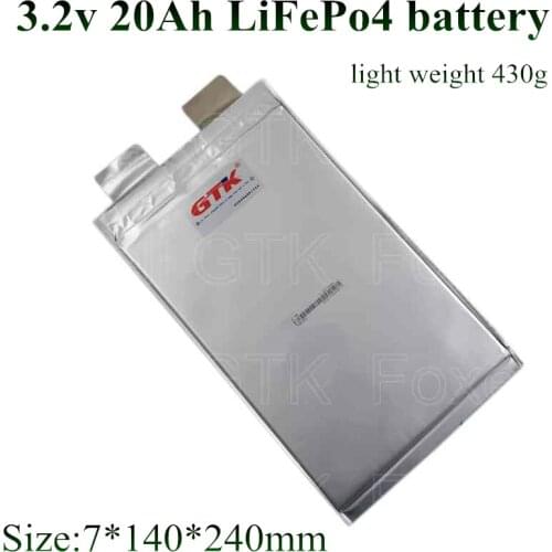 100pcs/lot LiFePO4 Prismatic Battery 3.2V 20Ah also have 3.2v 30Ah 40Ah 50Ah High Discharge For EV PHEV Lithium iron phosphate