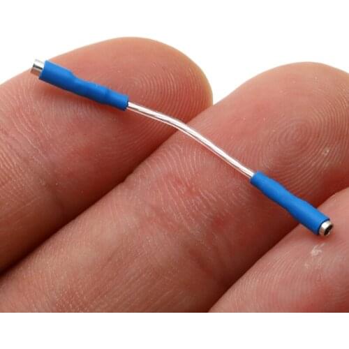 4PCS Universal Silver Leads Wires Header Wire Cable 40mm for 1.2-1.3mm Pins Turntable Phono Headshell Tonearm