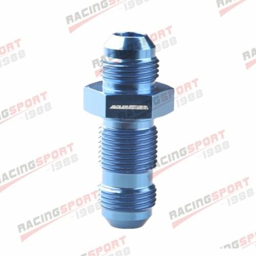 -8 AN AN8 Straight Bulkhead Aluminum Fitting Adaptor Blue