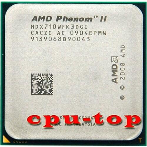 Free Shipping AMD Phenom II 710 2.6 GHz Triple-Core, processeur d'unité centrale HDX710WFK3DGI, prise AM3