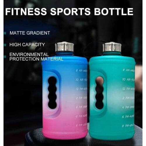 3.78L Gallon Water Bottle with Straw Clear Plastic Practical Drinking Bottles GYM Jug BPA Free Sports Cup Home Accessories